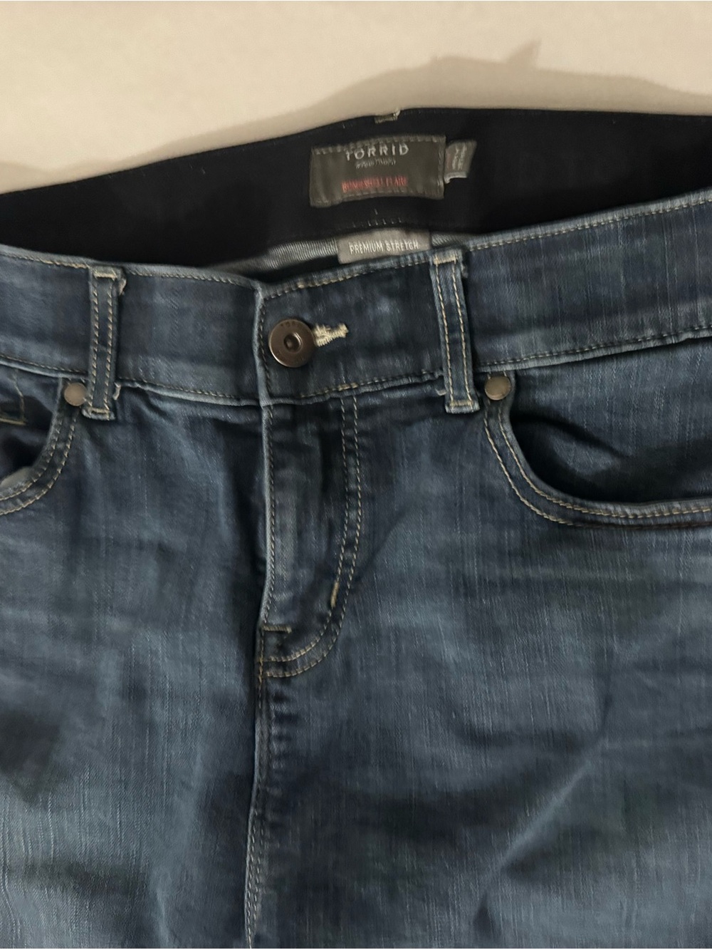 Torrid Dark Blue Wide Leg Flare Jeans |18| - Picture 2 of 10